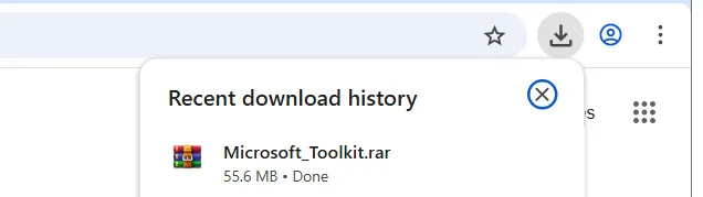 You will receive a password-protected RAR archive for Microsoft Toolkit download