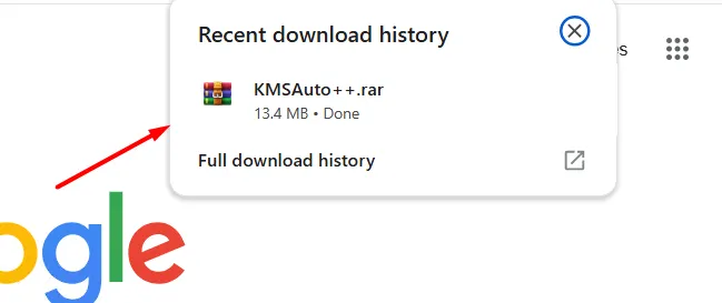 KMSauto compressed RAR file ready