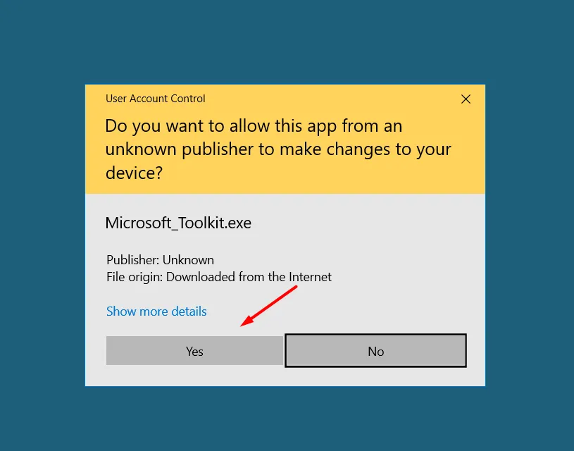Run the installer and follow the on-screen instructions for Microsoft Toolkit Activator